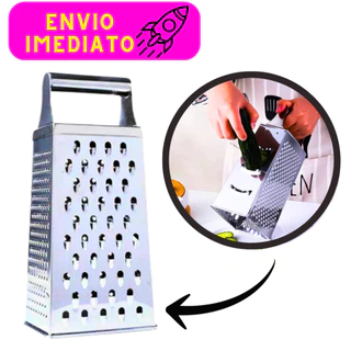 Ralador Aço Inox 04 Faces 20,5 Cm Útil Para Cozinha Utensílio De Alta Qualidade e Resistencia