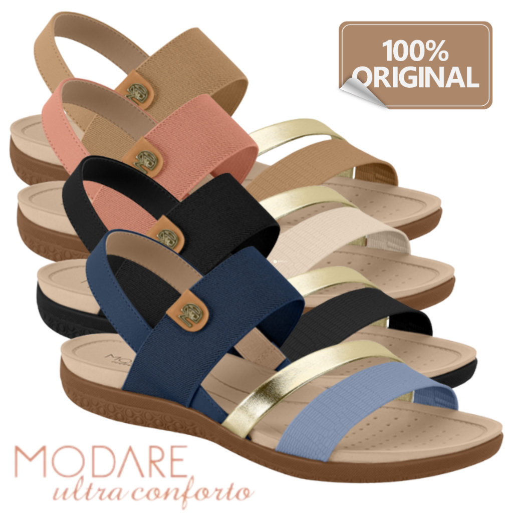 Sandalia Rasteira Anatomica Ortopedica Modare Fascite Plantar Esporao Rasteirinha Elastico