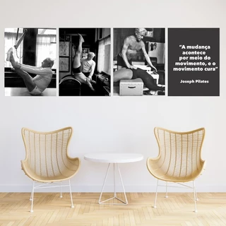 Conjunto de 4 Placas 20x30 Joseph Pilates Jp78