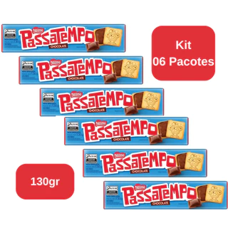 Biscoito Bolacha Kit com 6 Un. Passatempo Chocolate Recheado