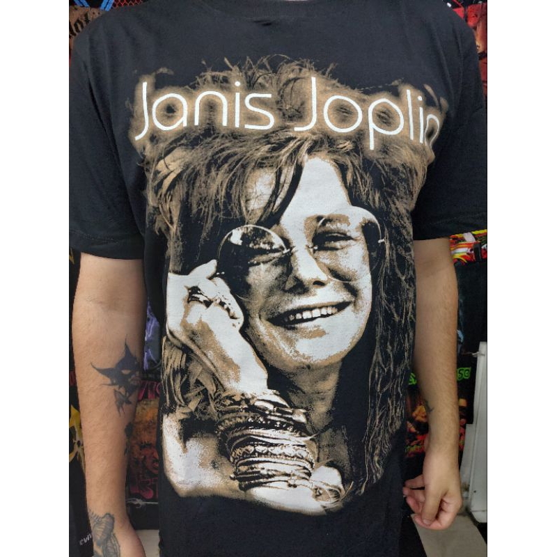 Camiseta Janis Joplin Brutal Wear camiseta de rock Shopee Brasil
