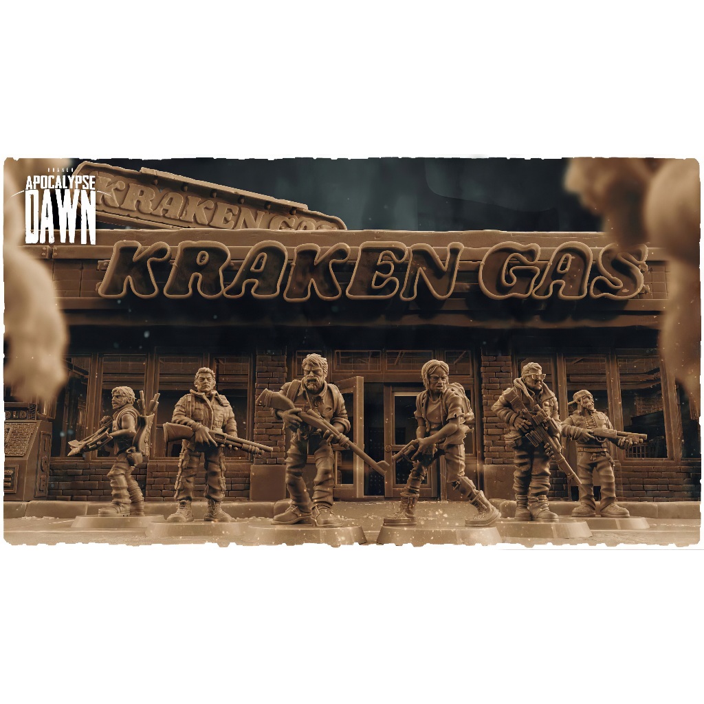 Kit Miniaturas Survivors Apocalypse Dawn para Fallout Wasteland Warfare Zombicide Zona Alfa