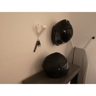 01 Suporte Parede Para Capacete Moto Pendurar Guardar Chaves