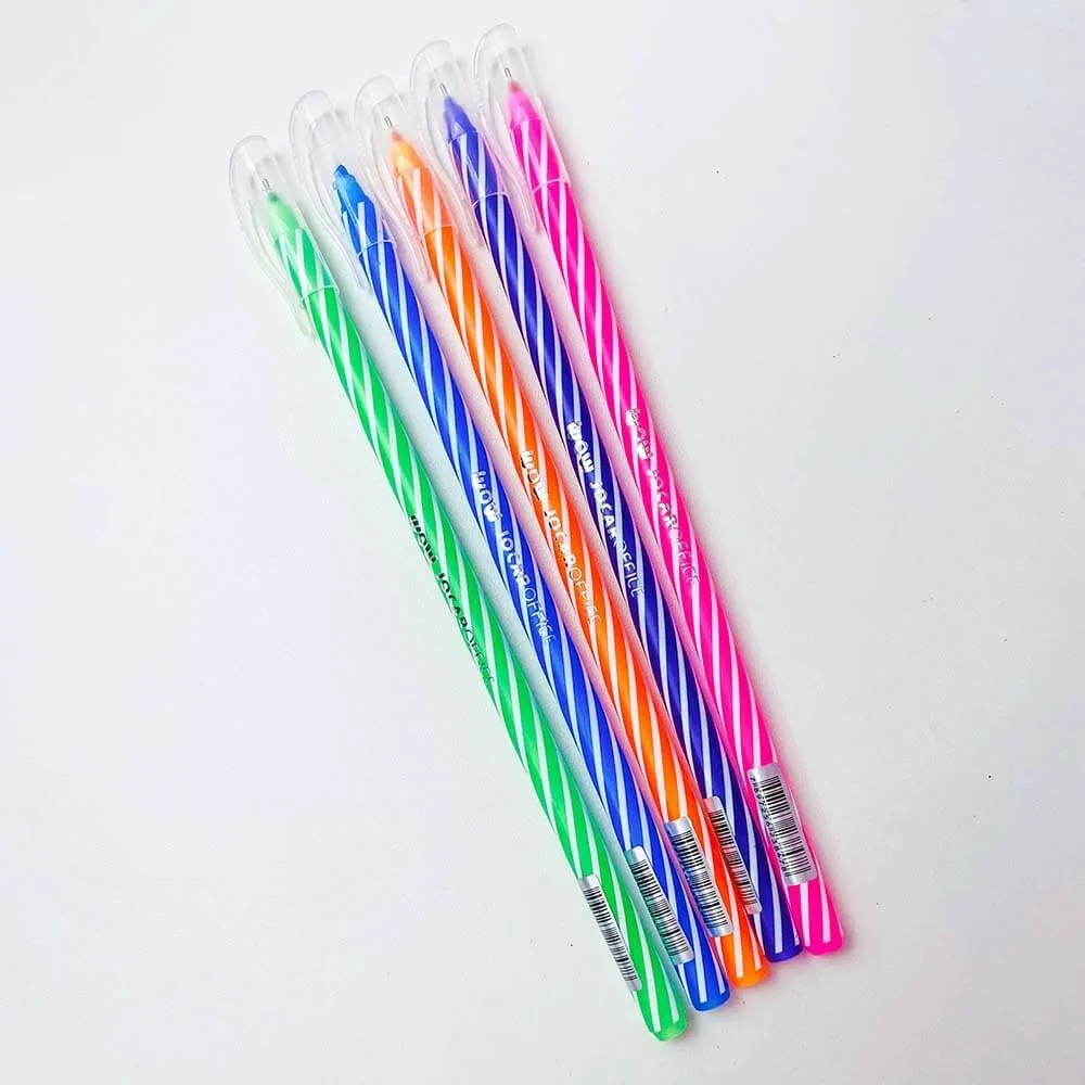 Kit Caneta Jocar WOW Colorida Tipo Spiro - Ponta Fina 0.7mm