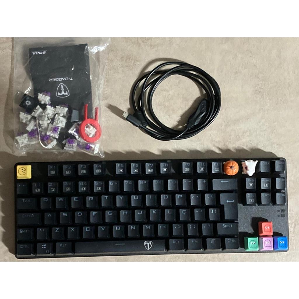 Teclado T Dagger Bora Switches Purple e Blue + Teclas Customizadas ...