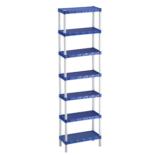 Estante plastica organizadora modular 07 prateleiras com pé lavanderia, cozinha