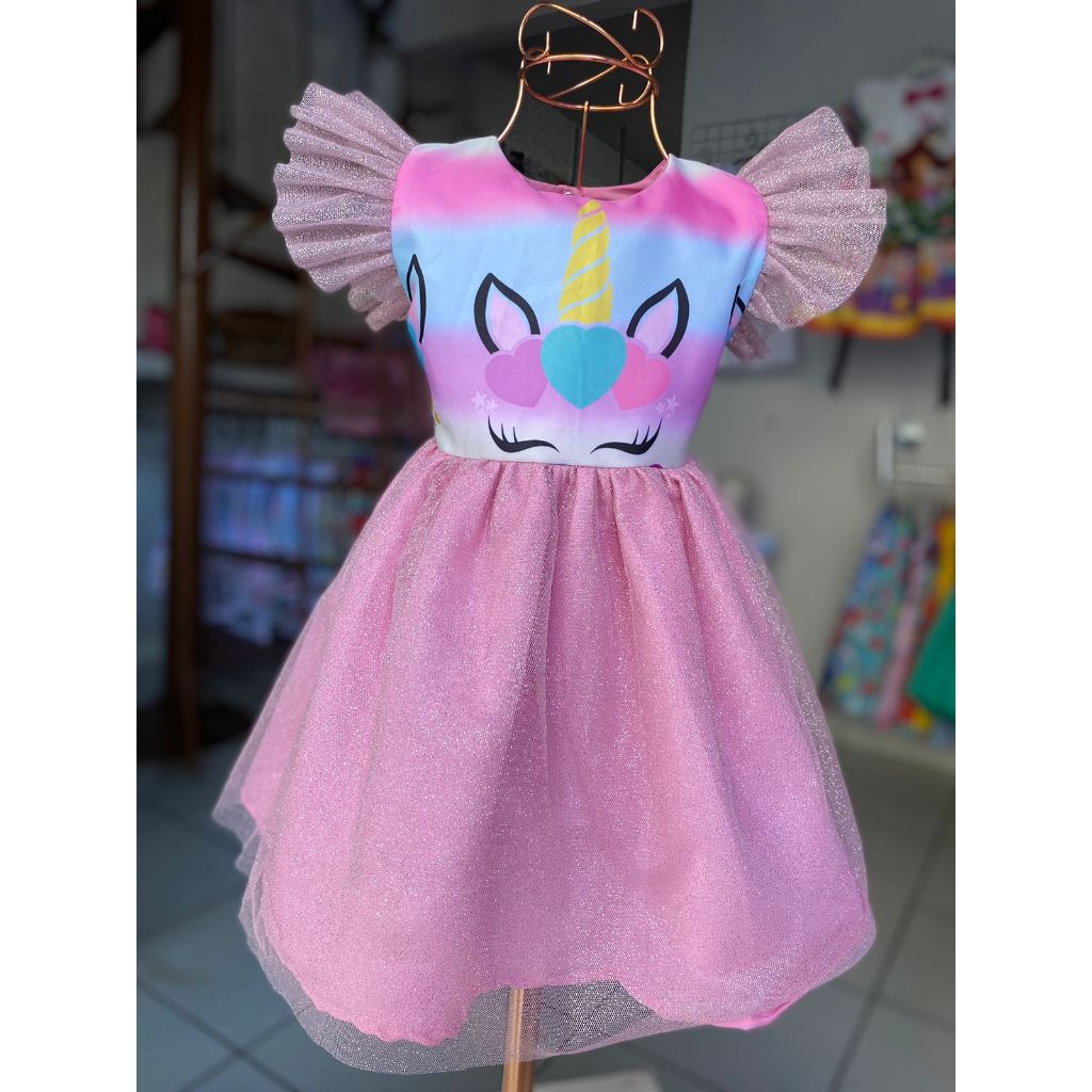 Vestido unicornio com orders tule