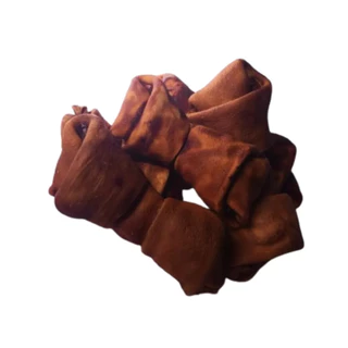 Petisco Osso Nó Bacon Couro 5/6 para Cachorros Pacote 1kg Unidade
