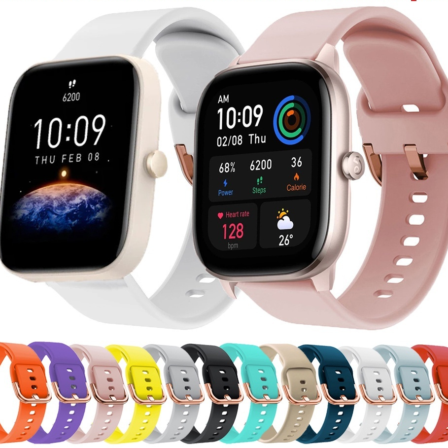 PULSEIRA PARA RELOGIO AMAZFIT BIP GTS 20MM ROSA E BRANCO Shopee Brasil