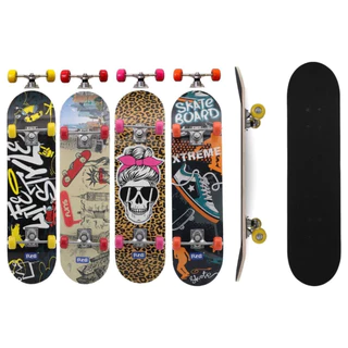 Skate Infantil Semi Profissional Shape Lixa Estampado Suporta até 50kg Menino e Menina