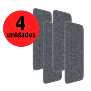 4 Unidades Refil Rodo Mop Spray Almofada Microfibra Esfregão