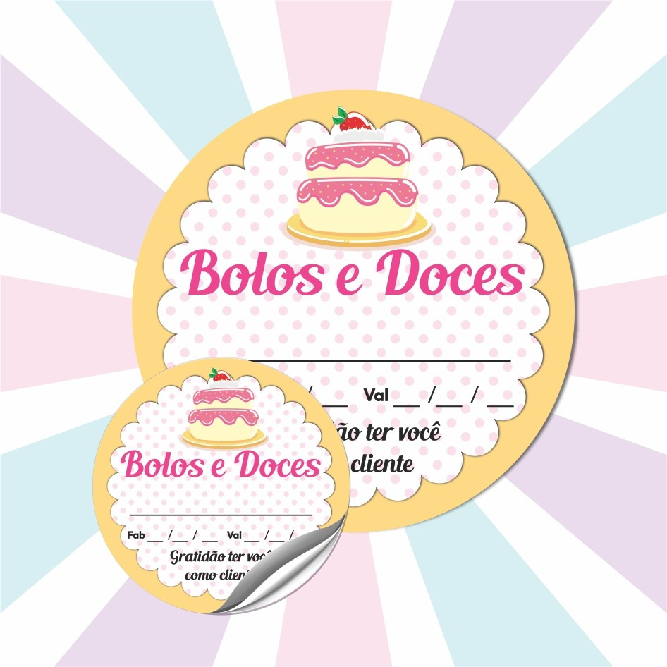 100/120 Adesivos Etiquetas em Vinil para Bolos e Doces | Shopee Brasil