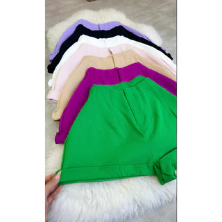 Kit 5 Short Alfaiataria Feminino Cintura Alta e Zíper frete grátis Envio Imediato