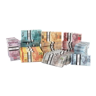 Notas Variadas Tamanho Real Kit Com 5 Unidades de Cada (Sem Valor)
