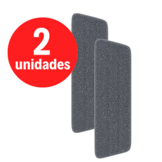 2 Unidades Refil Rodo Mop Spray Almofada Microfibra Esfregão