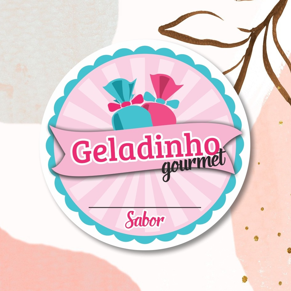 100 Adesivos Etiquetas em Vinil para Geladinho Gourmet | Shopee Brasil