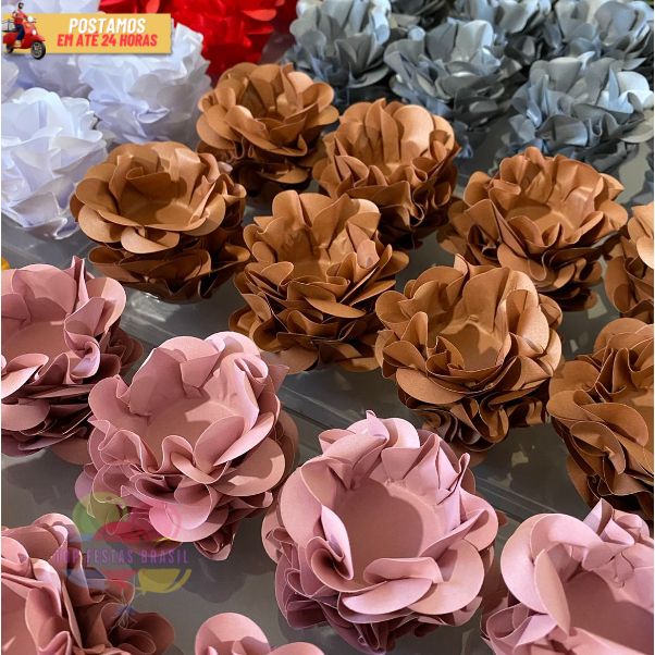 40 Forminhas de Doces Finos Flor Luxo Style Casamento Festa Cores ...