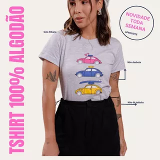 Kit 10 Blusa Feminina T Shirt Básica 100% Algodão