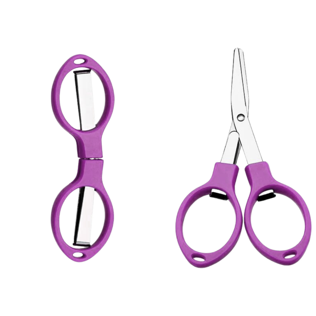 Tesoura Pequena Dobrável Multicor - Mini Tesoura Portátil