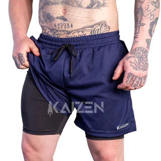 Bermuda masculina academia kaizen fitnes dri fit tecnologia tec-elastic