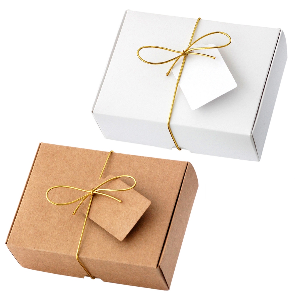 Caixas Caixinhas Brancas ou Kraft 12x9x4 Cm Para Lembrancinhas +
