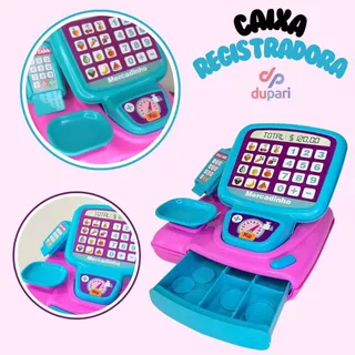 Brinquedo Caixa Registradora Supermercado Mercadinho Brincadeira Menina