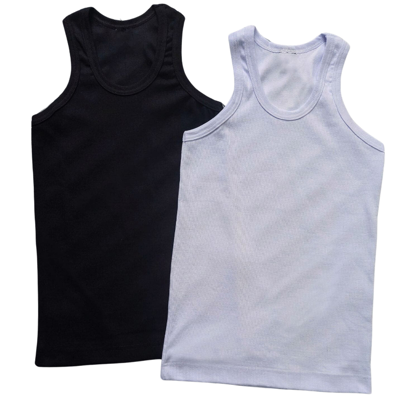 Kit 2 Regata Masculina Camiseta Modelo Americano Canelada Básica Lisa