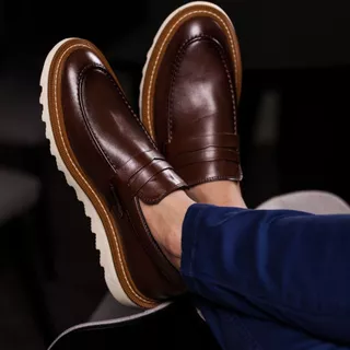 Sapato Masculino Dubai Oxford Tratorado Social Mocassim Casual Moderno