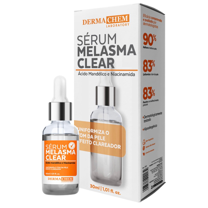 Sérum Clareador de Melasma Clareia Manchas Uniformiza o tom da Pele ...