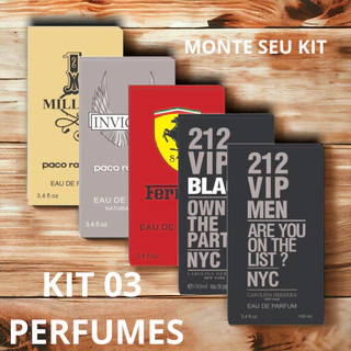 Perfume Importado Masculino 100ml - 03 Unidades Monte Seu Combo