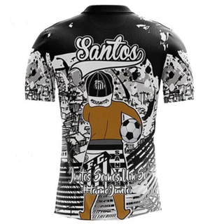 Camisa Camiseta de time do Santos Peixe Unissex de Torcida Quebrada Favela