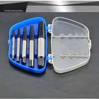 Kit 5 Peças Extrator De Parafusos Profissional Danificados Rosca De 3mm a 18mm