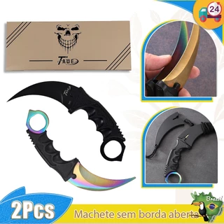 Canivete Curvado Oxidado Com Bainha Modelo Karambit A22 Com Capa Protetora + Caixa