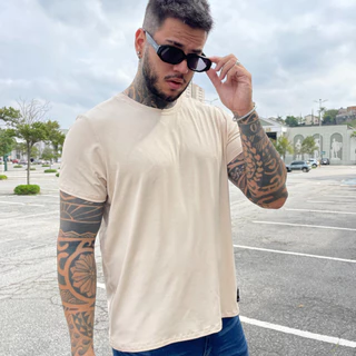 Camiseta basica lisa , t-shirt masculina com elastano super confortavel e leve