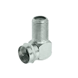 Conector Adaptador F Macho X F Femea Para Antena Tv 90° Graus em Oferta na Shopee