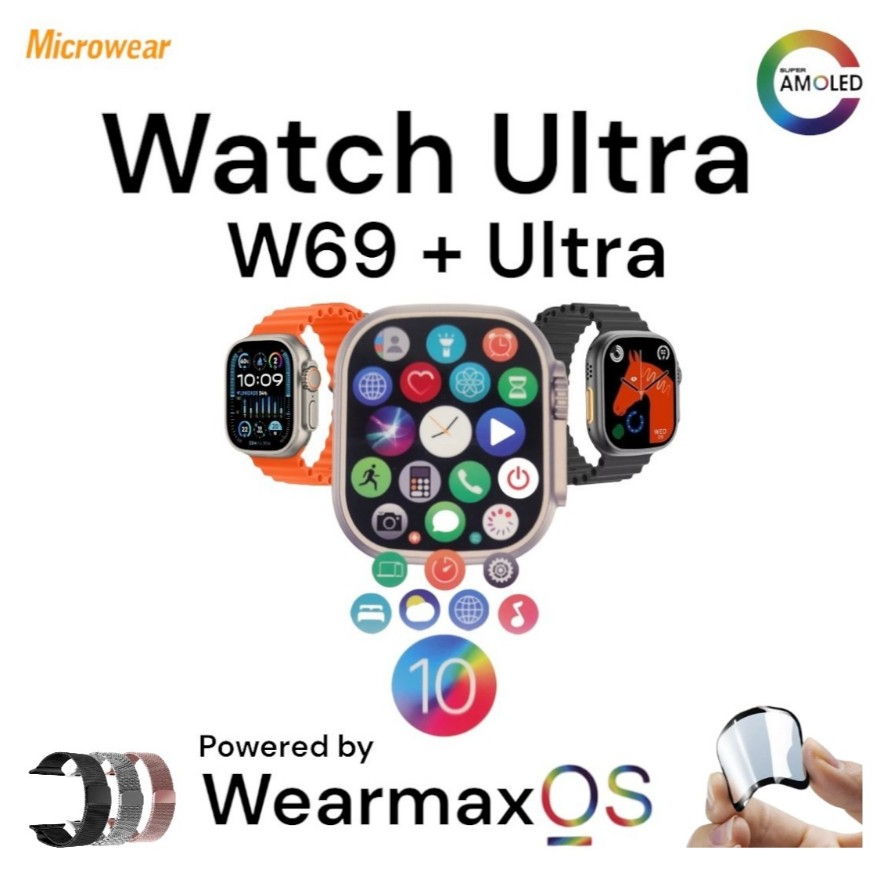 SMARTWATCH W69 + ULTRA AMOLED 49MM SÉRIE 10 - RELÓGIO FEMININO E ...