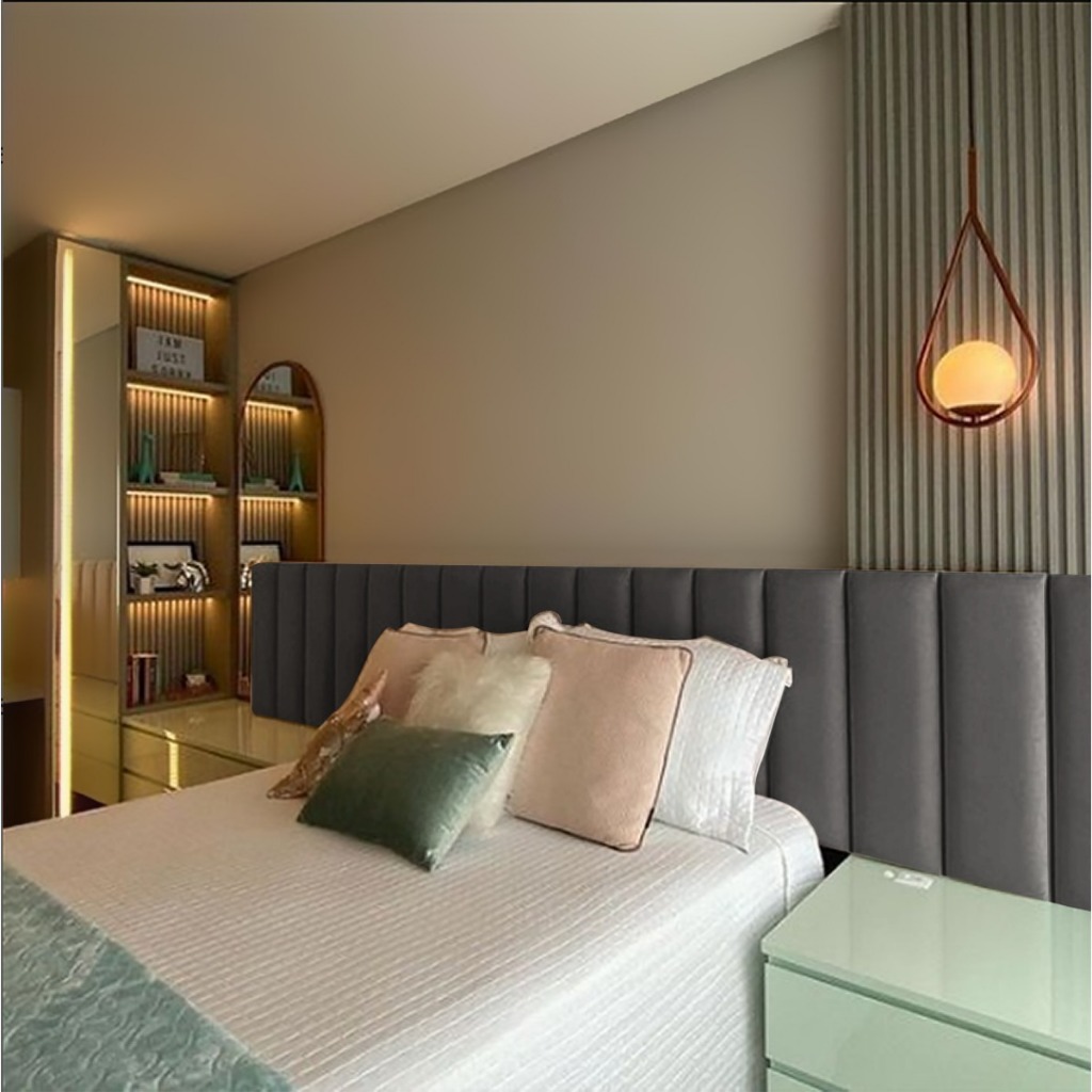 Kit 8 Cabeceiras Estofada Modular Cama Casal Padrão Decoração Quarto