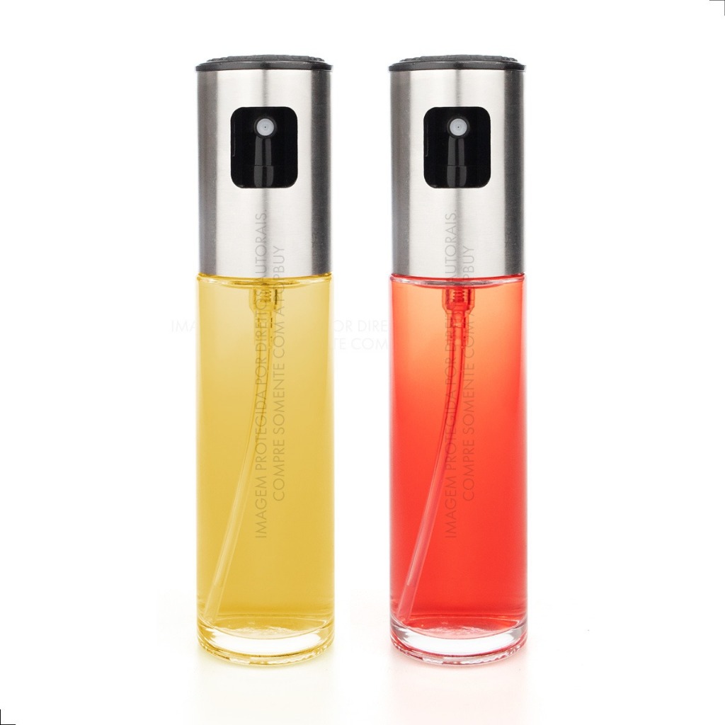 Kit 2 Galheteiro Spray Pulverizador em Aço Inox Azeite Vinagre