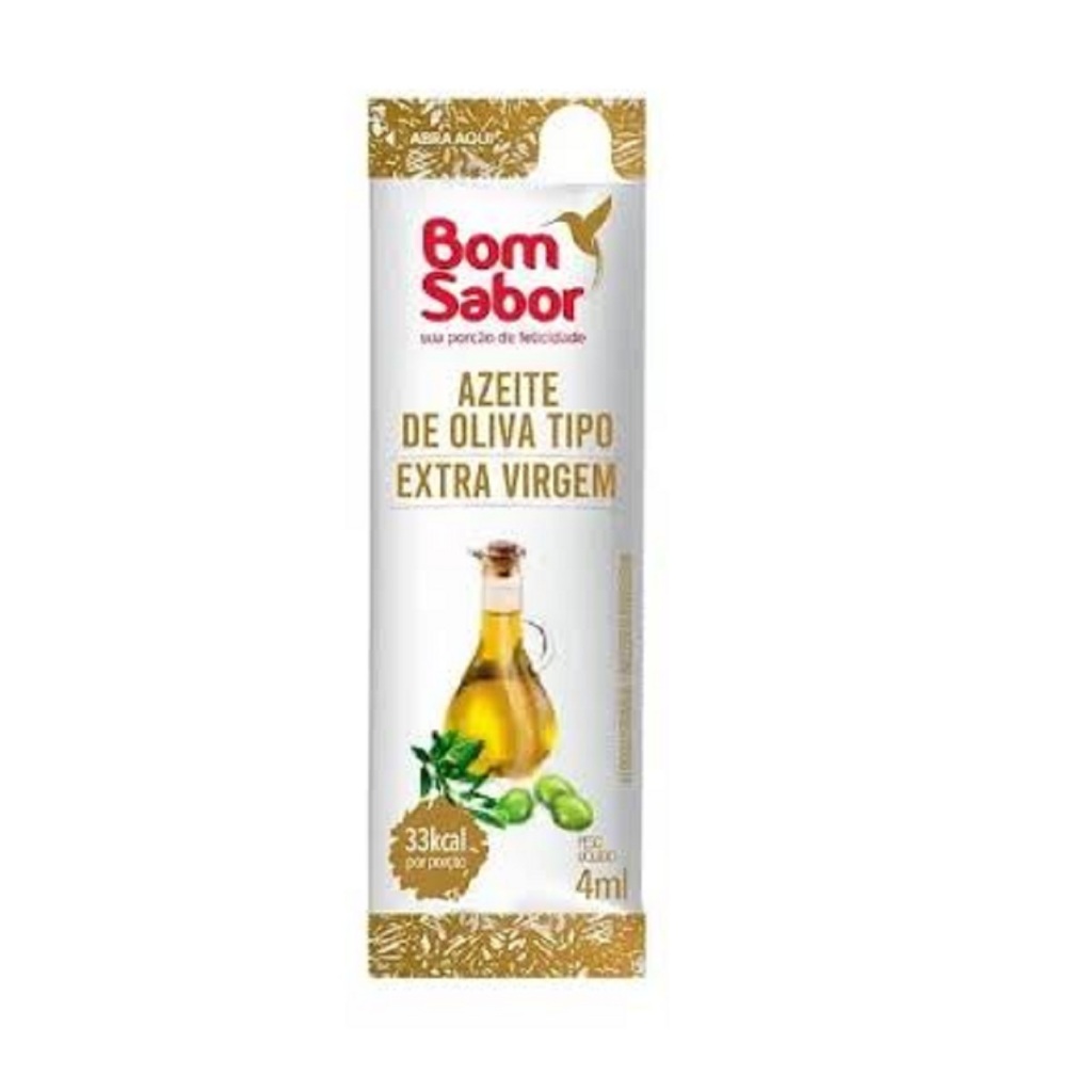 Azeite Extra Virgem Bom Sabor- Sachê Stick 4ml | Caixa com 25 unidades ...