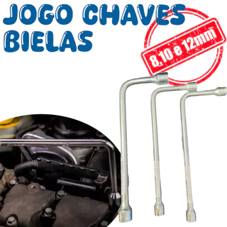 KIT chave biela tipo L 3 pcs carro Moto jogo de chave 8,10 e 12mm Grande