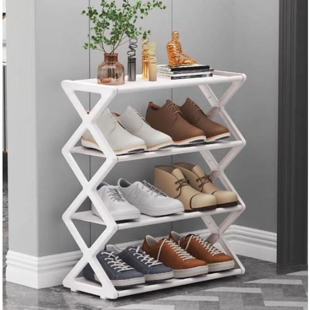 5 Andares 65cm Sapateira de Metal e Plastico Organizador Prateleira Multiuso Sapateiras 15 pares de sapatos