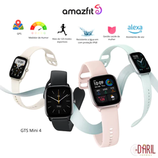 Relogio Inteligente Smartwatch Relogio GTS 4 Mini Versão Global AMOLED de 1,55 - Amazfit Original