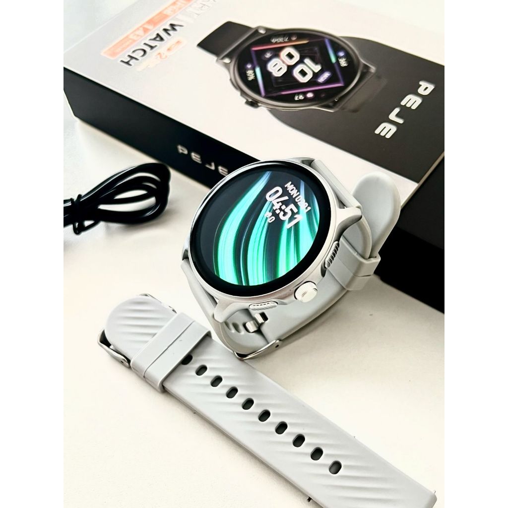 Smartwatch AMD -8 AMOLED display screen A Prova Dágua pulseira de borracha