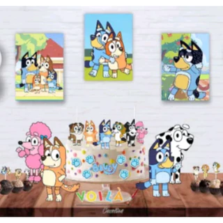 Kit festa BLUEY personalizado com nome (aniversário, mesversario, comemoração)