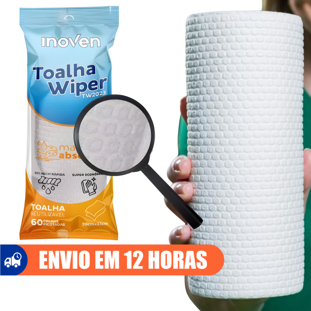 Toalha Descartavel Branca Rolo 20cm x 13,8m TW2023 Inoven