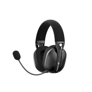 HAVIT Fone de Ouvido Headset Gamer FUXI-H3 ,Quad-Mode Com Fio e Sem Fio, Wireless 2,4GHz, Bluetooth, Cabo USB-C, Cabo 3,5mm. Surround, Baixa Latência - Preto, Branco e Cinza