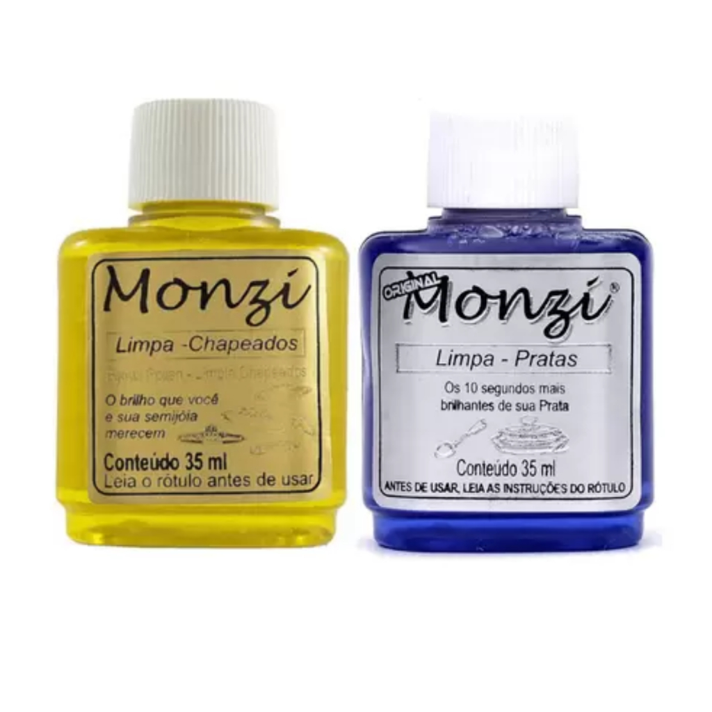 Kit Monzi Limpa Pratas + Folheados Monzi 35 ml | Shopee Brasil