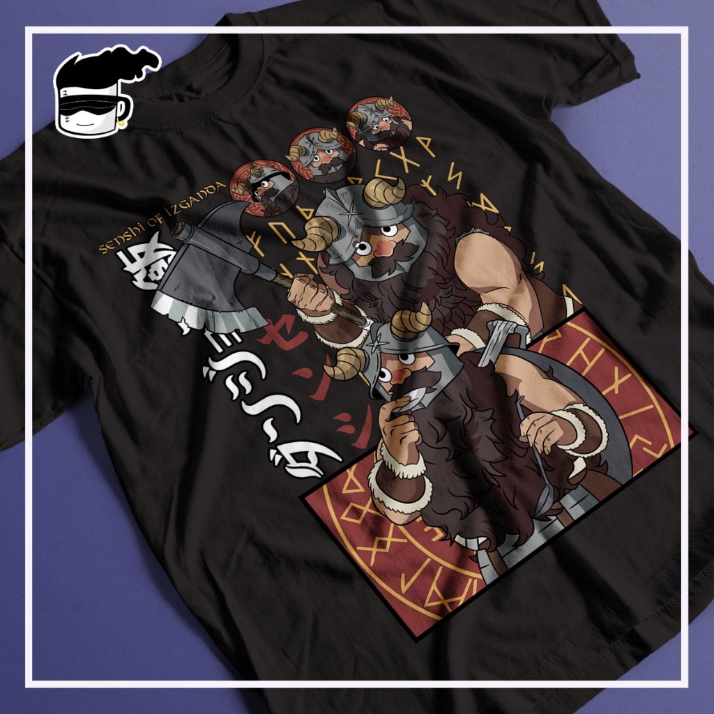 Camiseta Dungeon Meshi Senshi Unissex Camisa Anime 100% Algodão