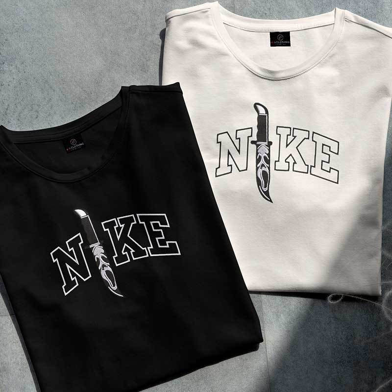 Camiseta NlKE "GHOSTFACE" BORDADA - 100% ALGODÃO