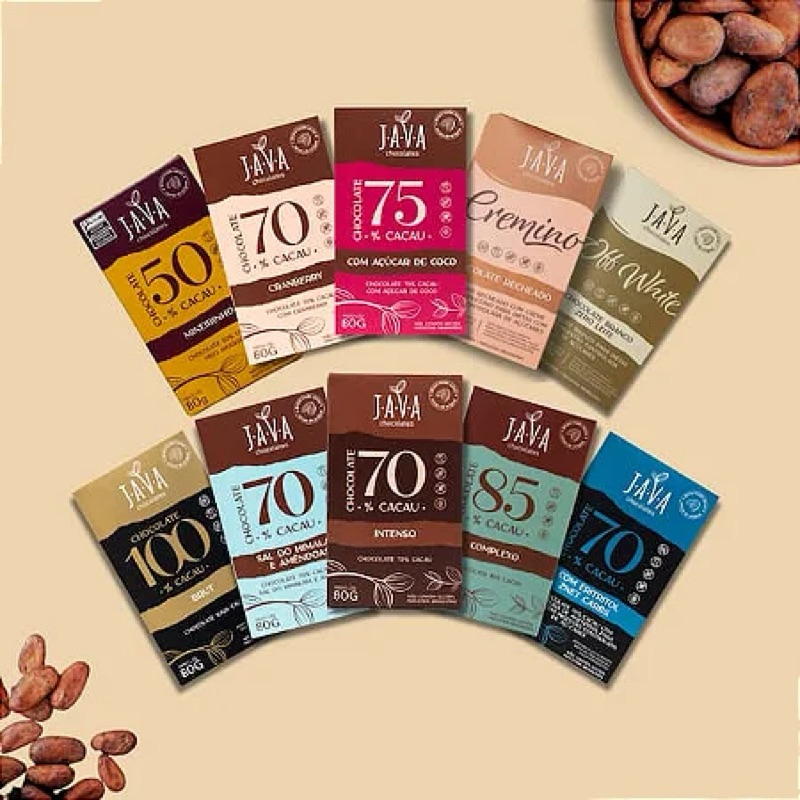 chocolate java cacau sem açúcar | Shopee Brasil